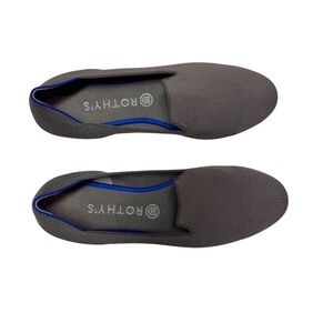 Rothy's Brown Mocha Slip-On Loafers with Blue Accents Size 8.5